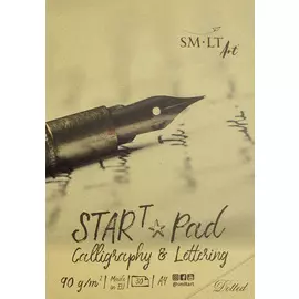 Альбом-склейка для каллиграфии и леттеринга в точку SMLT Art Start А4 30 л 90 г, белый