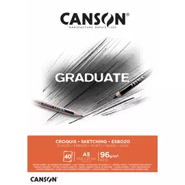 Альбом-склейка для набросков Canson "Graduate" A5 40 л 96 г