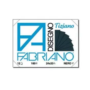 Альбом-склейка для пастели Fabriano "Tiziano" 24х33 см 12 л 160 г черная