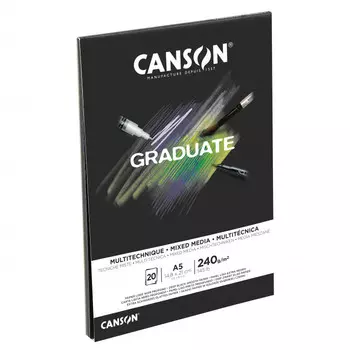 Альбом-склейка для смешанных техник Canson "Graduate BLACK" 20 л 240 г