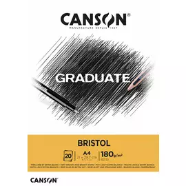 Альбом-склейка для смешанных техник Canson "Graduate Bristol" A4 20 л 180 г