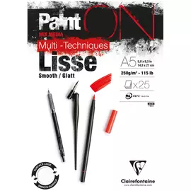 Альбом-склейка для смешанных техник Clairefontaine Clairefontaine "Paint'ON Smooth" А5 25 л 250 г, б