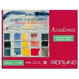 Альбом-склейка для зарисовок Fabriano "Accademia" 35x27 см 100 л 240 г, мелкозернистая