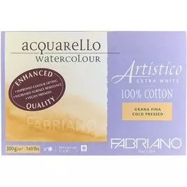 Альбом-склейка для акварели Fabriano "Artistico Extra White" Фин 30x45 см 20 л 300 г
