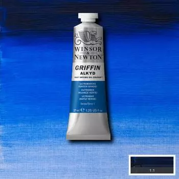 Алкидная краска Winsor &amp; Newton "Griffin" 37 мл Ультразеленый