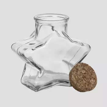 Баночка для специй KK/home с пробковой крышкой 350 мл, 11х6,5х11,5 см