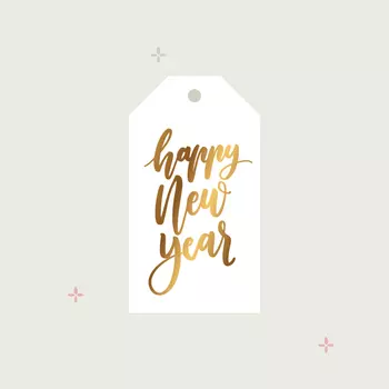 Бирка "Happy new year"