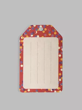 Бирка "Конфетти красная"