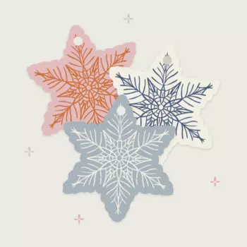 Бирка "Снежинка" - blue