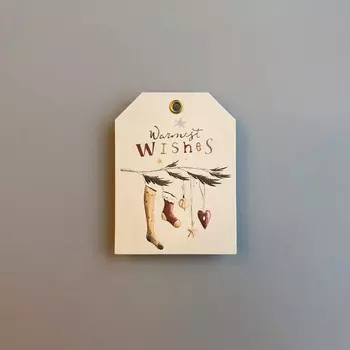 Бирка "Warmest wishes"