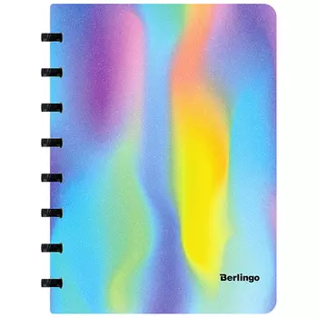 Бизнес-тетрадь в клетку на кольцах Berlingo "Gradient" 4 А5+80 л 80 г, пласт. обложка, линейка-закл.