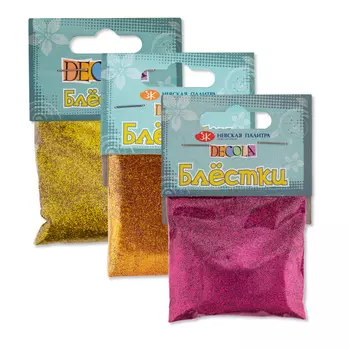 Блестки декоративные "Decola" размер 0,1 мм, 20 г, все цвета