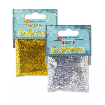 Блестки декоративные "Decola" размер 0,2 мм, 20 г, все цвета