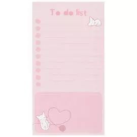 Блок для записей, склейка (To Do list) MESHU "Кitten", 8,0*15,0 см, 50 л