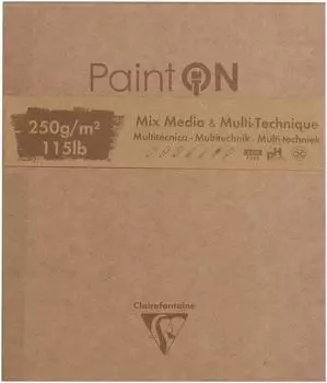 Блок-склейка Clairefontaine "Paint'On", 13,3х15,7 см 50 л 250 г, неровный край