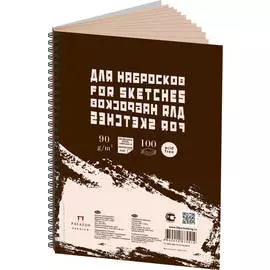 Блокнот для эскизов Лилия Холдинг "Sketches" А3 100 л пружина слева, бумага серая