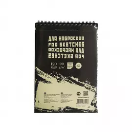 Блокнот для эскизов Лилия Холдинг "Sketches" серый 12х17 см 60 л пружина сверху