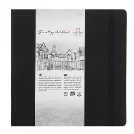 Блокнот для эскизов Лилия Холдинг "Travelling sketchbook" 25х25 см 80 л 130 г Черный