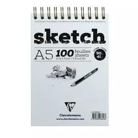 Блокнот для эскизов на спирали Clairefontaine "Sketch" А5