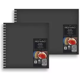 Блокнот для графики на спирали Fabriano "Black Drawing" 14,8х21 см 40 л 190 г (черная бумага)