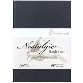 Блокнот для набросков Hahnemuhle "Nostalgie" портрет, А5 40 л 190 г, твердая обложка антрацит