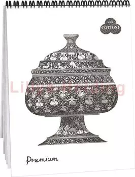 Блокнот для пастели Лилия Холдинг "Premium" А3 30 л на пружине (белоснежный) "Snow"