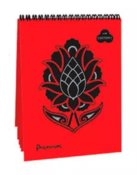 Блокнот для пастели Лилия Холдинг "Premium" А4 30 л на пружине (красный) "Red"