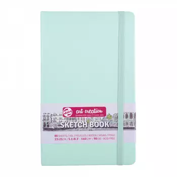 Блокнот для зарисовок Art Creation 13х21 см 80 л 140 г, твердая обложка, мятная