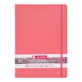 Блокнот для зарисовок Art Creation 21х30 см 80 л 140 г, твердая обложка, коралловый