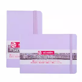 Блокнот для зарисовок Art Creation 80 л 140 г, твердая обложка, фиолетовый пастельный, разные форматы