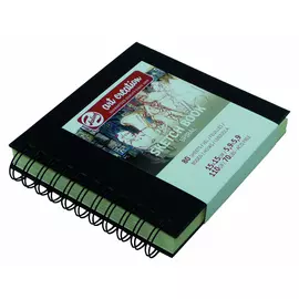 Блокнот для зарисовок на спирали Art Creation 15х15 см 80 л 110 г, твердая обложка, черный