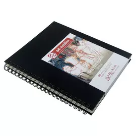 Блокнот для зарисовок на спирали Art Creation 21х28 см 80 л 110 г, твердая обложка, черный