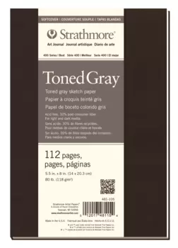 Блокнот для зарисовок Strathmore "400 Series" 14х20,3 см 56 л 118 г, серый