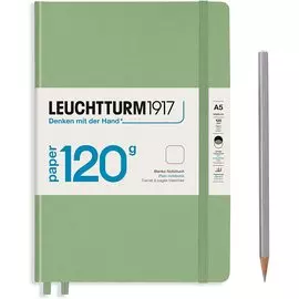 Блокнот нелинованный Leuchtturm Edition А5 203 стр., твердая обложка пастельный зеленый
