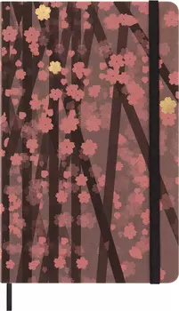 Блокнот нелинованный Moleskine LE SAKURA Large 130х210 мм 176 стр, обложка текстиль, темно-розовый