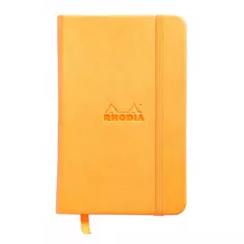 Блокнот Rhodia "Webnotebook" 9х14 см 96 л 90 г, оранжевый, листы: кремовые, нелинованные