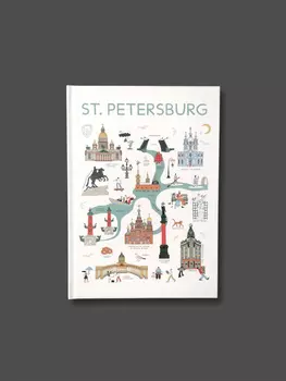 Блокнот "Туристическая карта Петербурга" А5