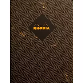 Блокнот в клетку Rhodia "Heritage chevrons black" А5 32 л 90 г, листы: слоновая кость