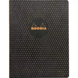 Блокнот в клетку Rhodia "Heritage moucheture black" 19х25 см 32 л с нумерацией 90 г, листы: слоновая