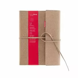 Блокнот в клетку SenseBook "Flap" L 20,5x28,5 см, композиционная кожа