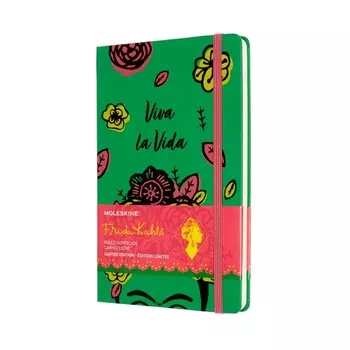 Блокнот в линейку Moleskine "LE FRIDA KAHLO" Large 13х21 см 192 стр., твердая обложка зеленая