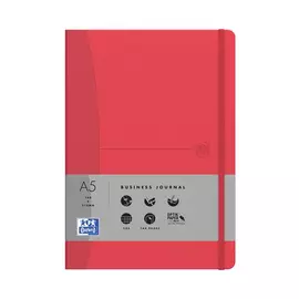 Блокнот в линейку OXFORD OFFICE SIGNATURE A5 72 л фикс.резинка карман твердая обложка красный