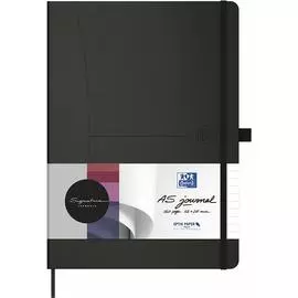 Блокнот в линейку OXFORD Signature A5 80 л твердая обложка черный