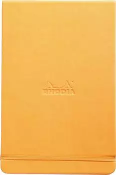 Блокнот в точку Rhodia "Webnotebook" А5 96 л 90 г, оранжевый, листы: слоновая кость