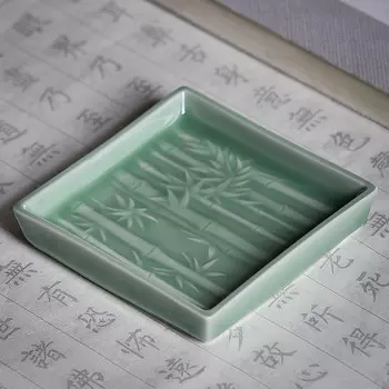 Блюдечко для туши "Бамбук" цвет: зеленый