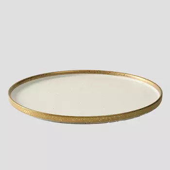 Блюдо фарфоровое подстановочное KK/home с бортиком, 27,5 см