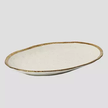 Блюдо фарфоровое сервировочное KK/home овальное, 30,7х21,5 см