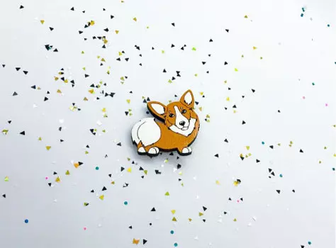 Брошь "COREYAGI" Корги