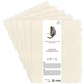 Бумага для акварели Лилия Холдинг 35х50 см 400 г хлопок 100%, слоновая кость