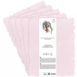 Бумага для акварели Лилия Холдинг 40х60 см 300 г хлопок 100%, розовая